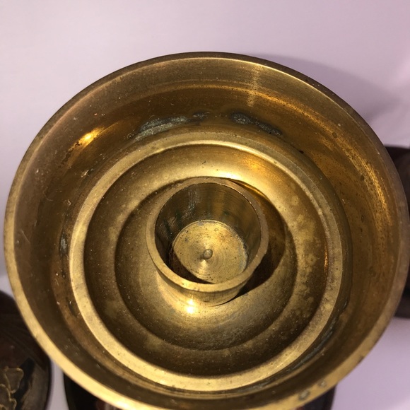 Vintage Solid Brass Candle Holders. - Picture 10 of 13